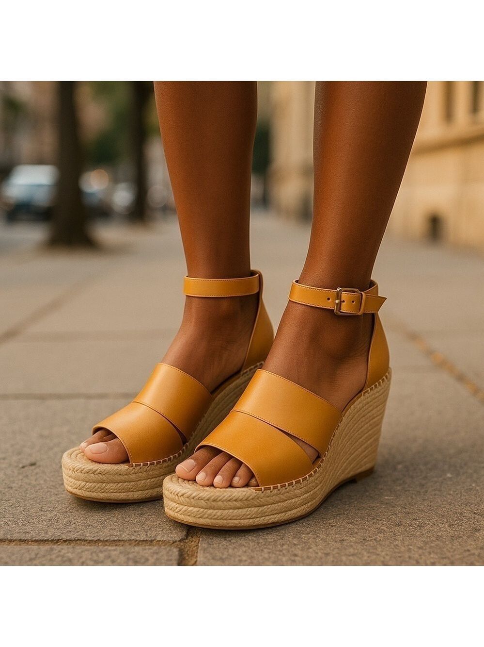 Treasure & Bond Sannibel Platform Wedge‎ Leather Sandal Women’s Size 11 M - Picture 2 of 9